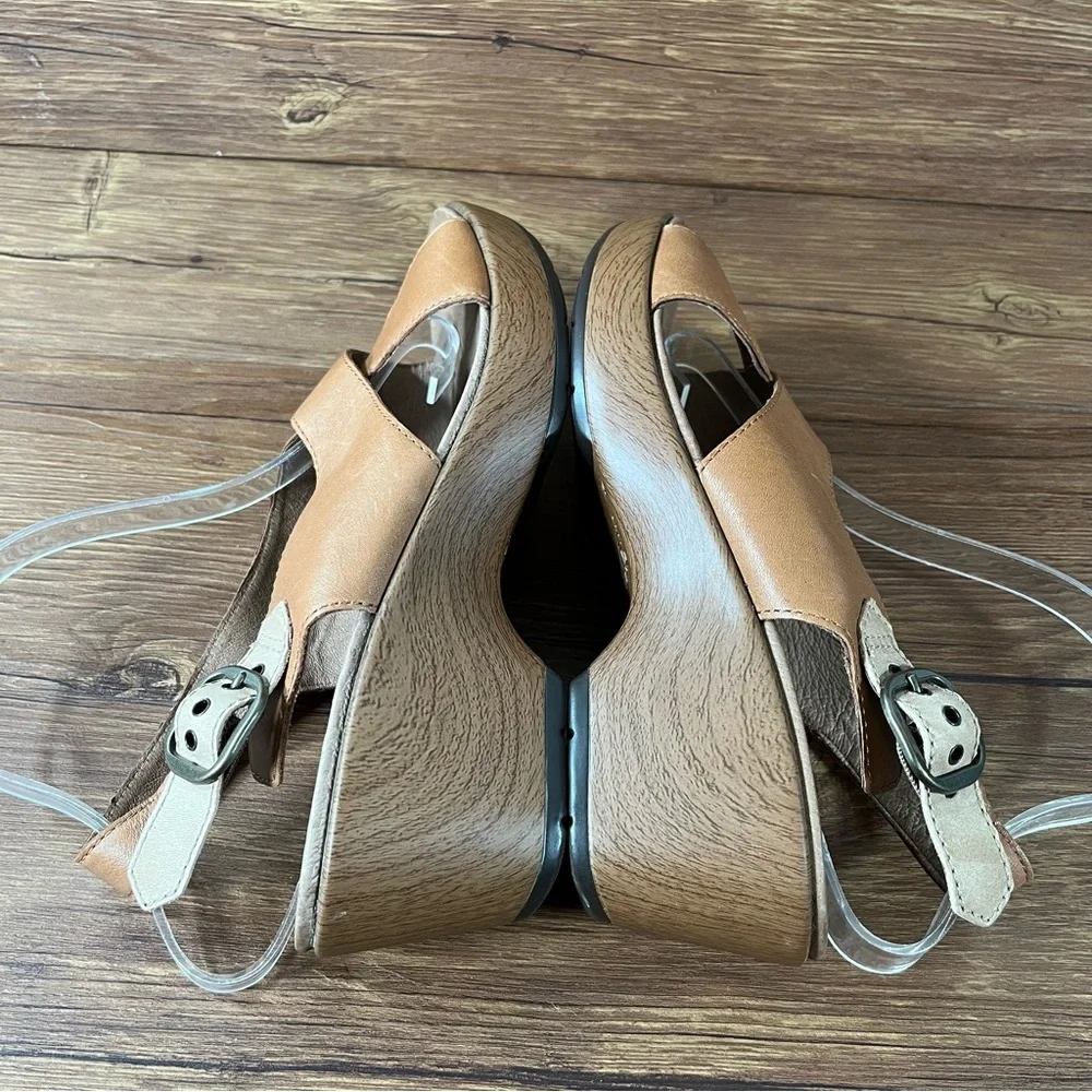Dansko Jacinda Brown Leather Strappy Sandals Clogs Women’s Size 9.5 (40) Shoes_3